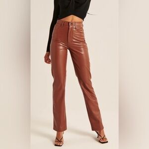Abercrombie brown leather pants
